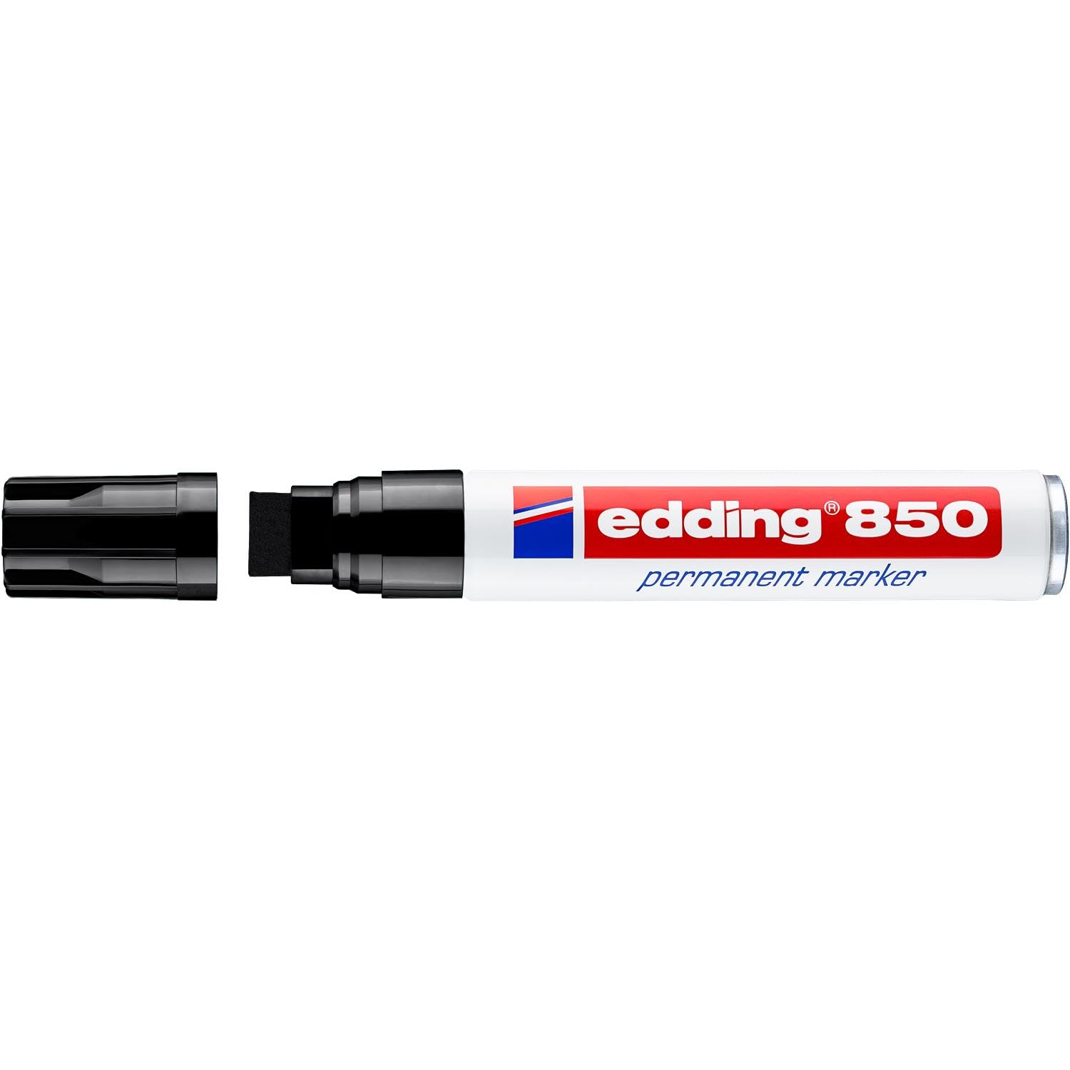 Edding Set di 6 pennarelli permanenti 850 nero punta larga smussata 5-15 mm