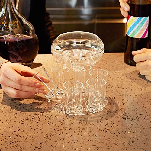 6 Shot Dispenser En Houder Shots Dispenser Met 6 Kopjes Cocktail Dispenser Voor Het Vullen Van Vloeistoffen Drank Dispenser, Voor Party Thuis Bar En Cadeau - Image 5
