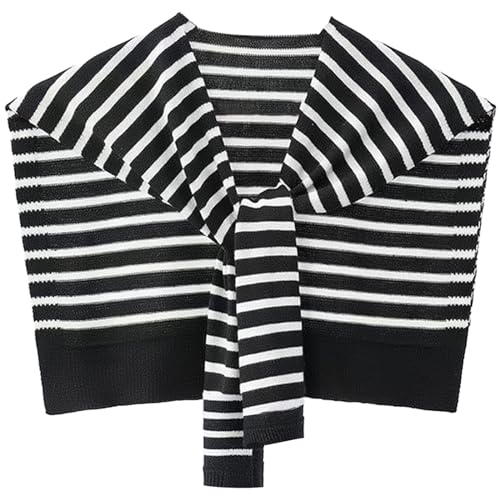 Image of WaJuemy Sweater Shawl Wraps for Women Sweater Knitted Knotted Shawls Travel Casual Scarf Cape Shoulder Tops Fashion Wrap
