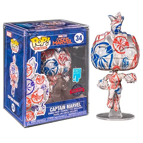 Funko- Figura Pop Patriotic Age Captain Marvel Exclusive Does Not Apply Toy, Multicolor, 13 Centimeters (889698561549)