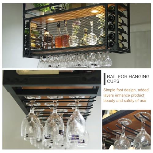Soporte vintage para botellas con luz LED de 2 niveles miniatura 3