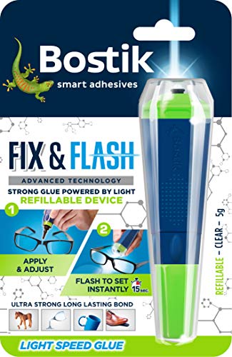 Bostik 30613579 Fix & Flash Refillable Adhesive Device, Clear