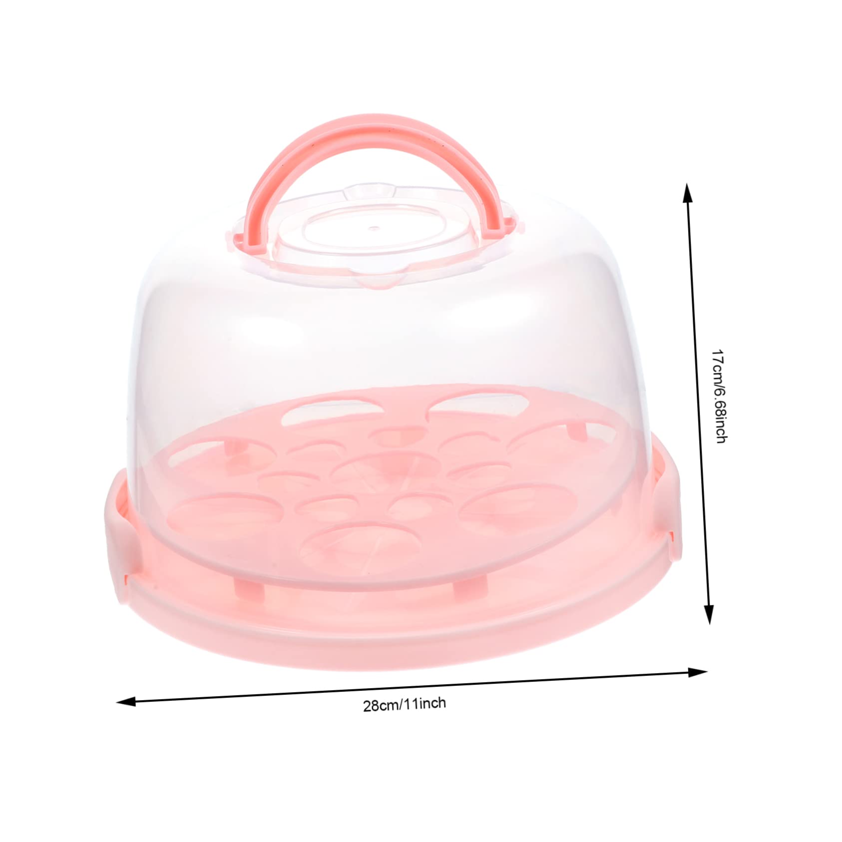 Cabilock 1 Set Clear Cake Carrier with Lid of Portable Dessert Storage Container for Bakery Travel Events Elegant Design for Cake Protection Display