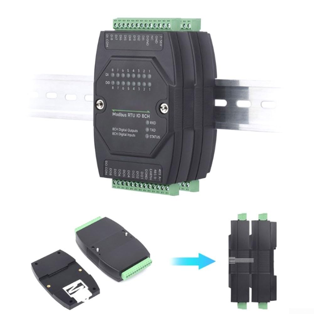 Módulo IO de 8 canales CC 7-36 V para modbus para carril DIN rtu de 8