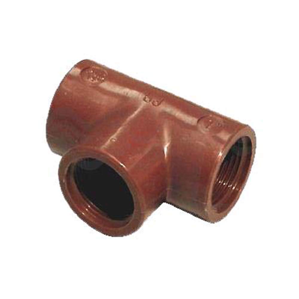 Bucchi DIANFLEX_8033408929781 90° PP 1/2" Tee for Polypropylene Pipes, Brown, Piccolo