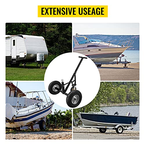 Vevor Adjustable Trailer Dolly, Trailer Dolly With 2 Inch Ball & 16'' Flat-Free Tires, 15.7''-23.6'' Adjustable Height & Universal Wheel, 800Lbs Weight Capacity, Ideal For Moving Car Rv Boat Trailer #TOP7