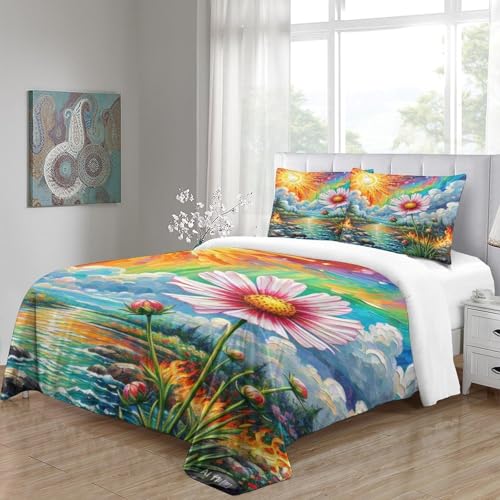 Housse de couette microfibre douce Cosmos fermeture éclair cachée - 5
