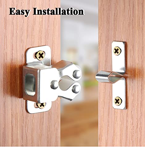 Miniatura 4 de Pestillos de cierre de puerta de armario con doble bola, rodillos de gabinete para puerta de armario (paquete de 12 dorado) (dorado)