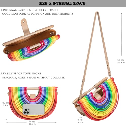 Image of Trendy Woven Evening Clutch Purse Half Round Designer Shoulder /Crossbody Bag Top-Handle Satchel Handbags