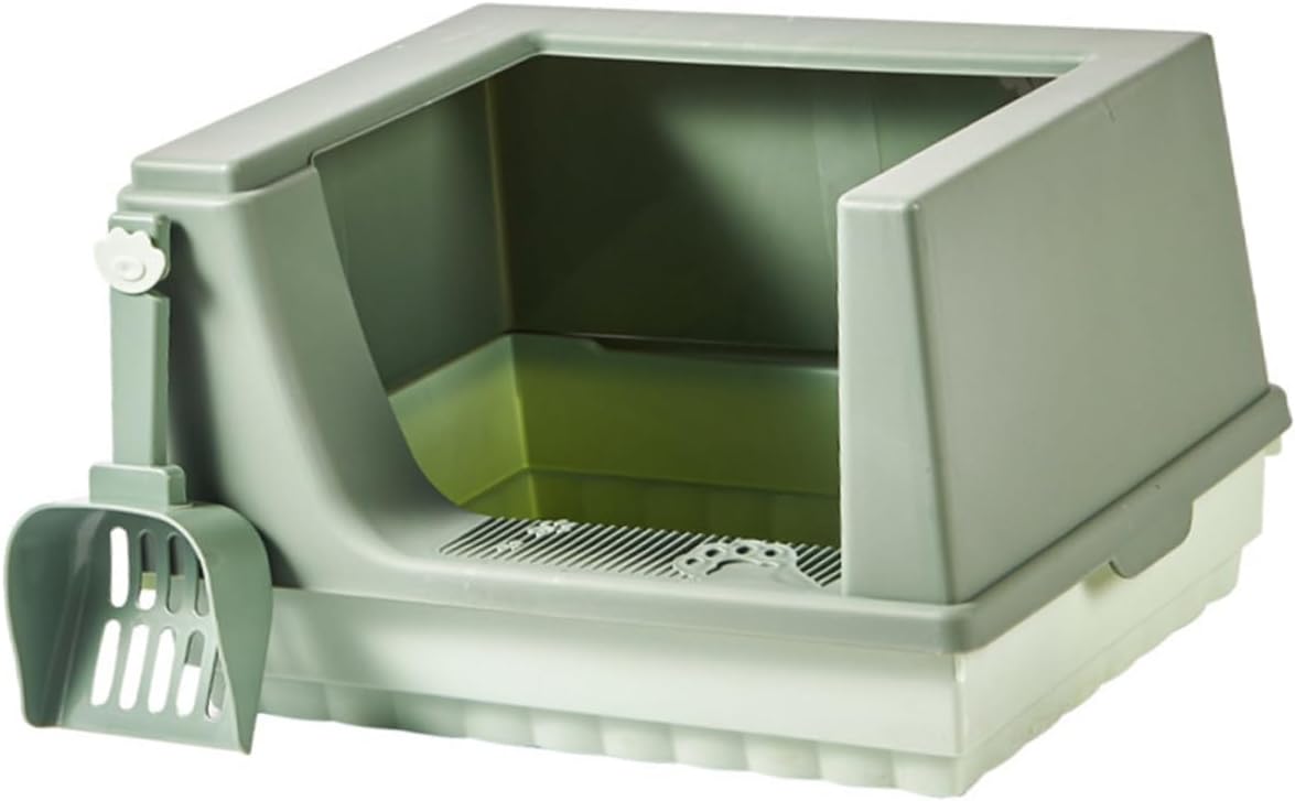 1set Detachable Litter Box for Cats Half-Enclosed Cat Toilet Scoop Breathable Design to Keep Litter Dry and of Material for Indoor Use