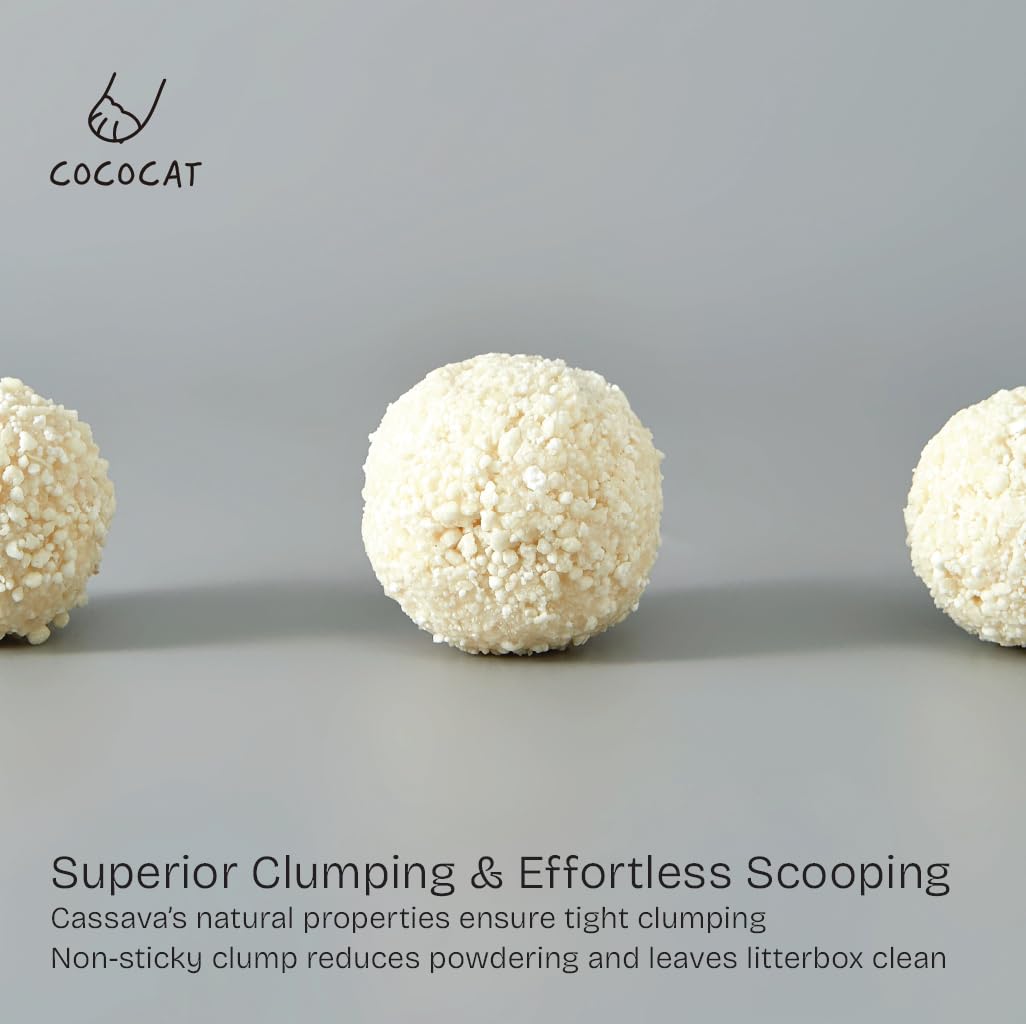 Cococat Cassava Cat Litter, Made for Automatic Litter Boxes (2.5kg/6L bag) Strong Clumping - Image 4