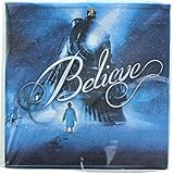 Silver Buffalo Polar Express Train Arrival 13-Inch Paper Napkins Tableware Set, Blue, 16 Piece