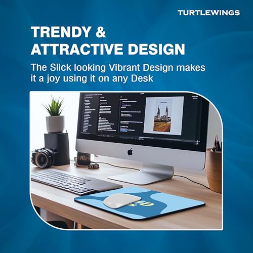 Image of TURTLEWINGS | Mousepad | Inspirational Quote Mousepad - 22x18 cm, 3mm Thick | Abstract Design Non-Slip Rubber Base | Office, Study & Gaming Use | Premium Smooth Surface 6