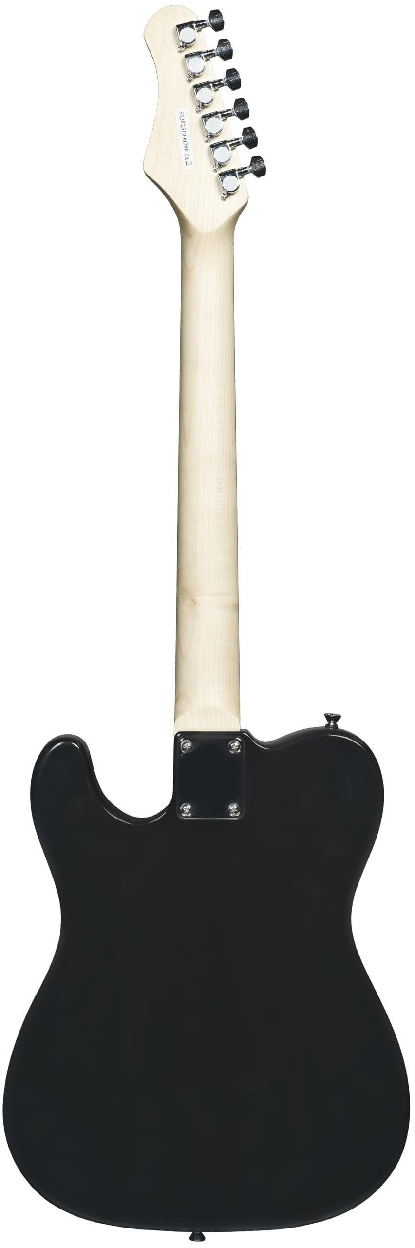 Guitare électrique Woodbrass TL100 Noire - Guitare polyvalente idéale pour débuter - Corps forme T Tilleul Américain Touche érable - Style country, hard, rock