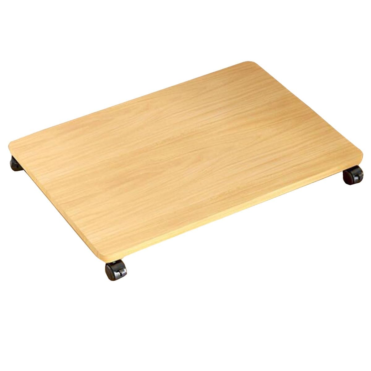 IEOWY Rolling Printer Stand with Lockable Wheels, Movable Printer Copier Shelf, Square Wooden Design, Ideal for Home or Office