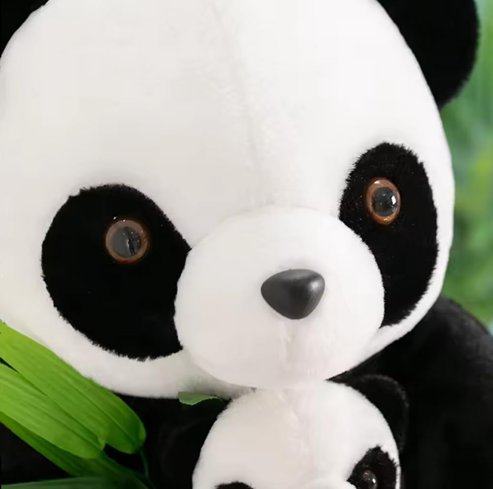 Tikwisdom Stuffed Animals-Black and White Giant Panda, Mummy Panda and Baby Panda Plush Toys, Super Soft Toys Panda - Image 2