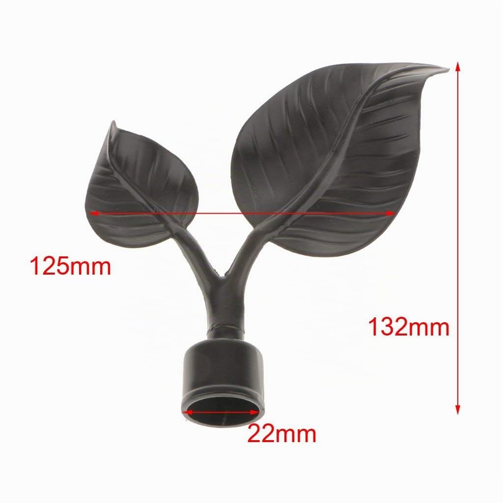 Extremos de barra de cortina, 2 piezas decorativas de diseño elegante para barras de 22 mm de diámetro, aleación de aluminio de 22 mm de diámetro.