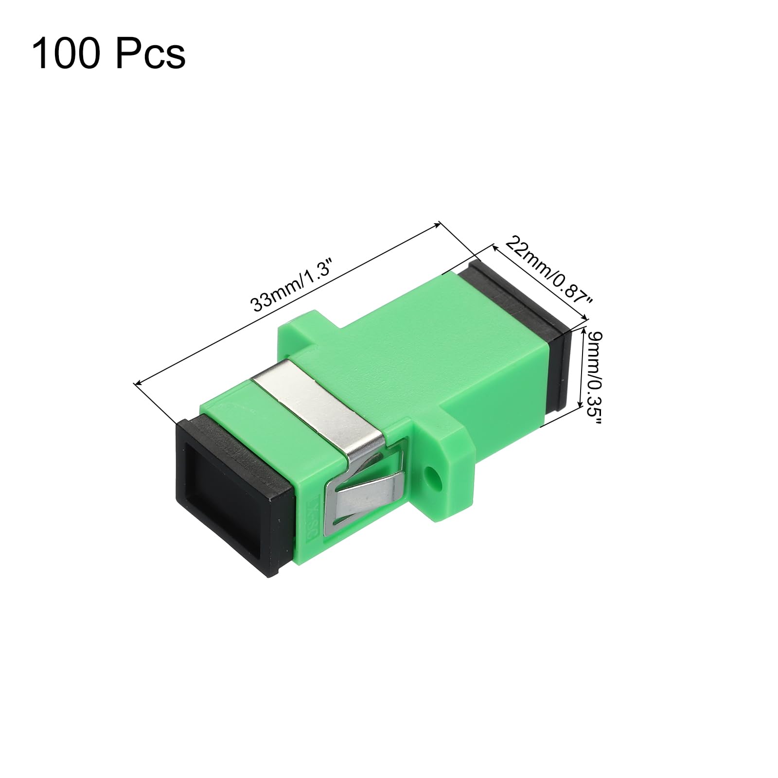 QUARKZMAN Fibra Óptico Acoplador SC-SC/APC, Único Modo Adaptador Simple, 100uds
