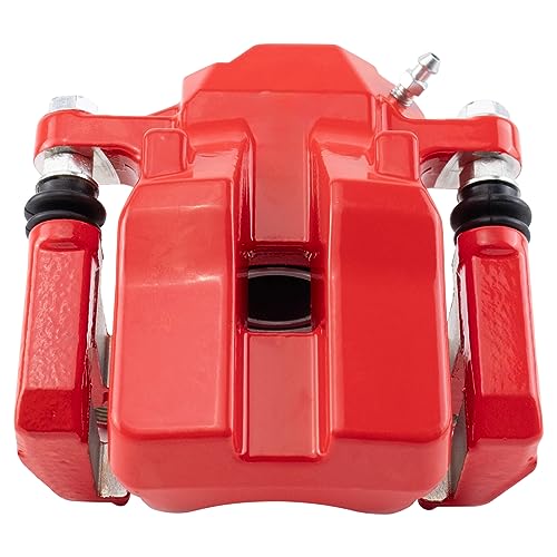 Image of TRQ Rear Right Brake Caliper w /Bracket Performance Red Passenger Side | For 2012-2018 Toyota RAV4