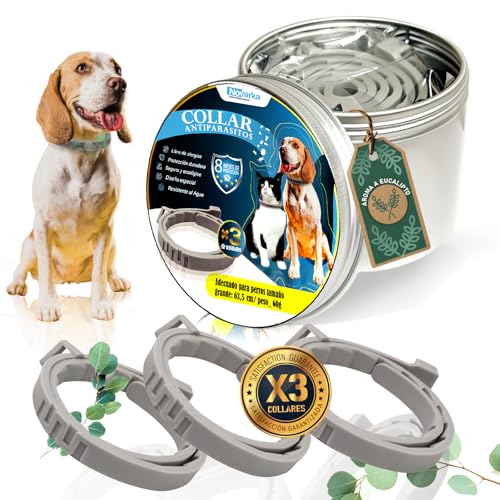 NOVARKA® MEGAPACK de 3 colliers antiparasitaires naturels pour chiens |...