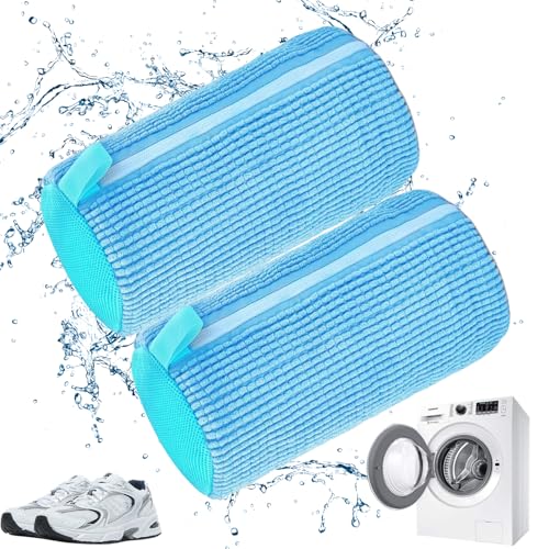 Bolsas para la Colada para Zapatos, 2 Piezas Bolsa Zapatos Lavadora, Saco Lavadora para Zapatos, Bolsa Malla para Lavadora Secadora Zapatos, Bolsa Lavadora Zapatillas, Bolsa de Lavado de Zapatos (M1)