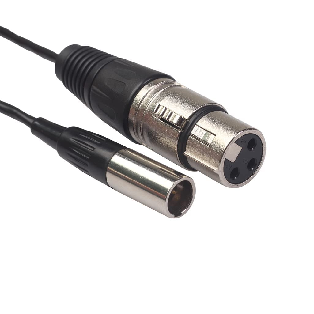 Kabel audio, stop cynku mini XLR 3-pinowy męski na XLR 3-pinowy żeński folia aluminiowa ekranowany przewód miedziany kabel audio