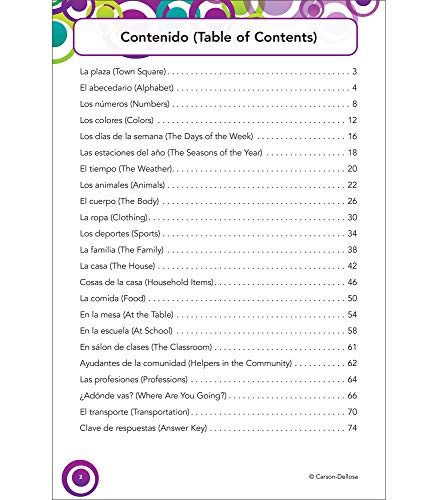 Skill Builders Spanish Workbook For Kids, Grades K-5 Spanish I Workbook For Alphabet, Numbers, Vocabulary And More #TOP2