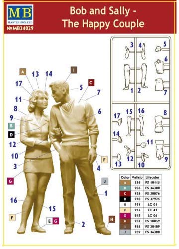 Master Box Kit Bob and Sally - La Pareja Feliz 1/24 miniatura 3