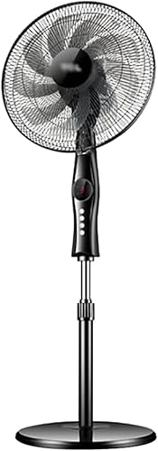 ZUMAHA Ventilador de pie ajustable de 3 velocidades, ventilador de pie oscilante de gran angular con 9 cuchillas, ventilador silencioso de pedestal