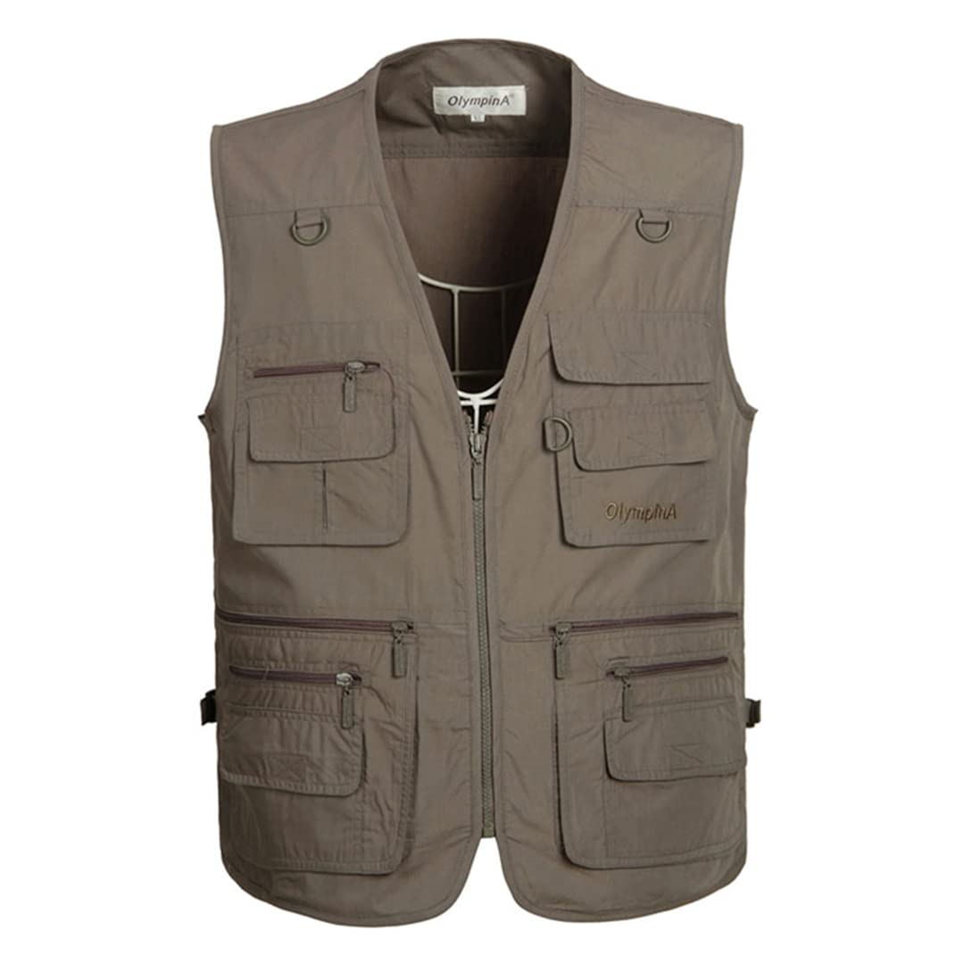 6 Farben große Größe schnell trocknende Arbeitsweste Herren Angeln Camping ärmellose Jacke Outdoor männliche Westen mit vielen mehreren Taschen