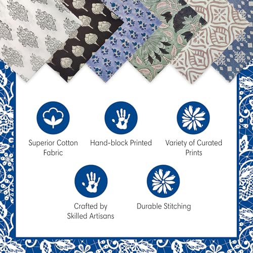 Image of AVKA Studio Unisex Handkerchiefs - Soft Cotton Handcrafted Hankies - Sweat Absorbing, Machine Washable, Thin & Lightweight