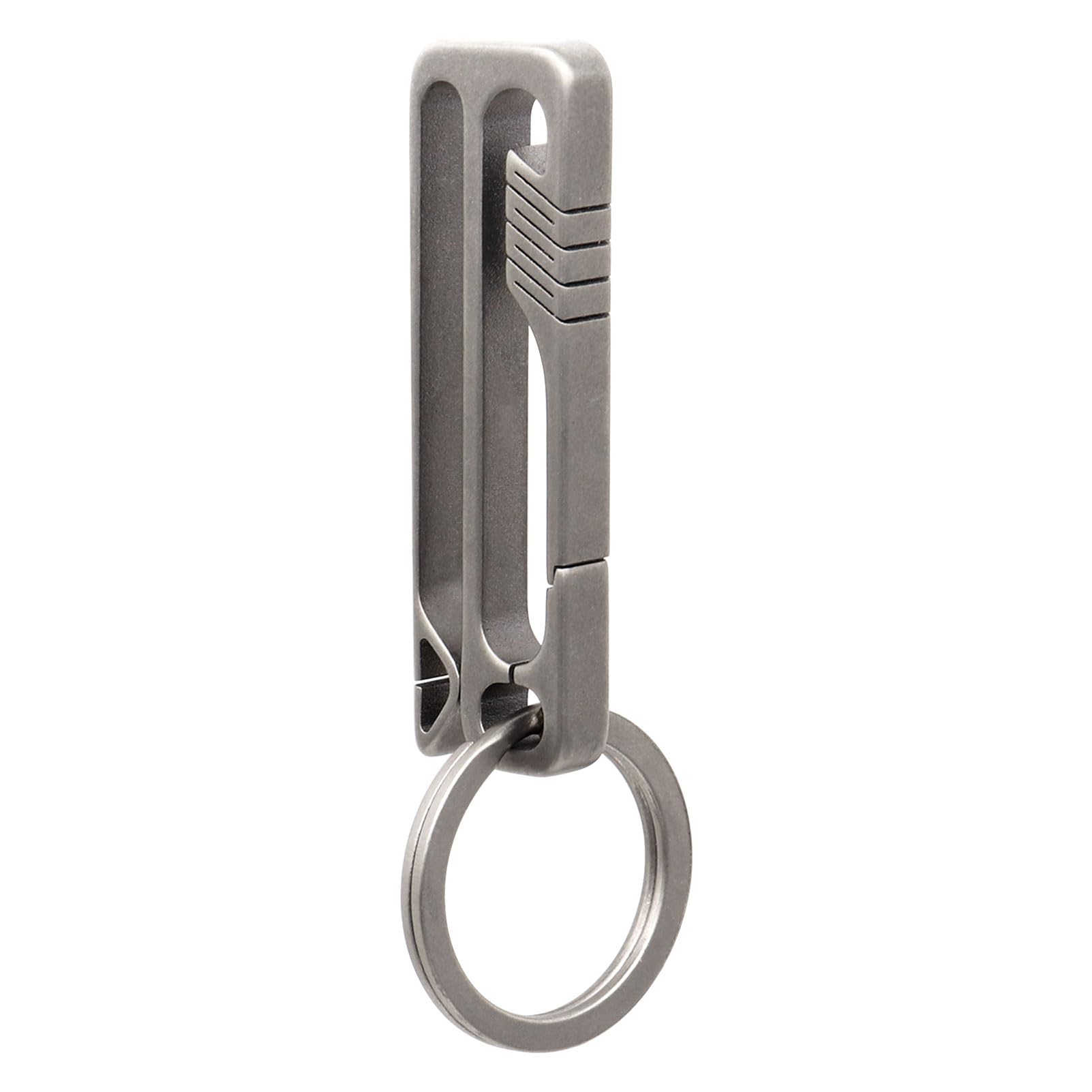 Titanium Belt Loop Key Holder Heavy Duty Quick Release Tactical Keychain Clip with Key Ring for Men and Women