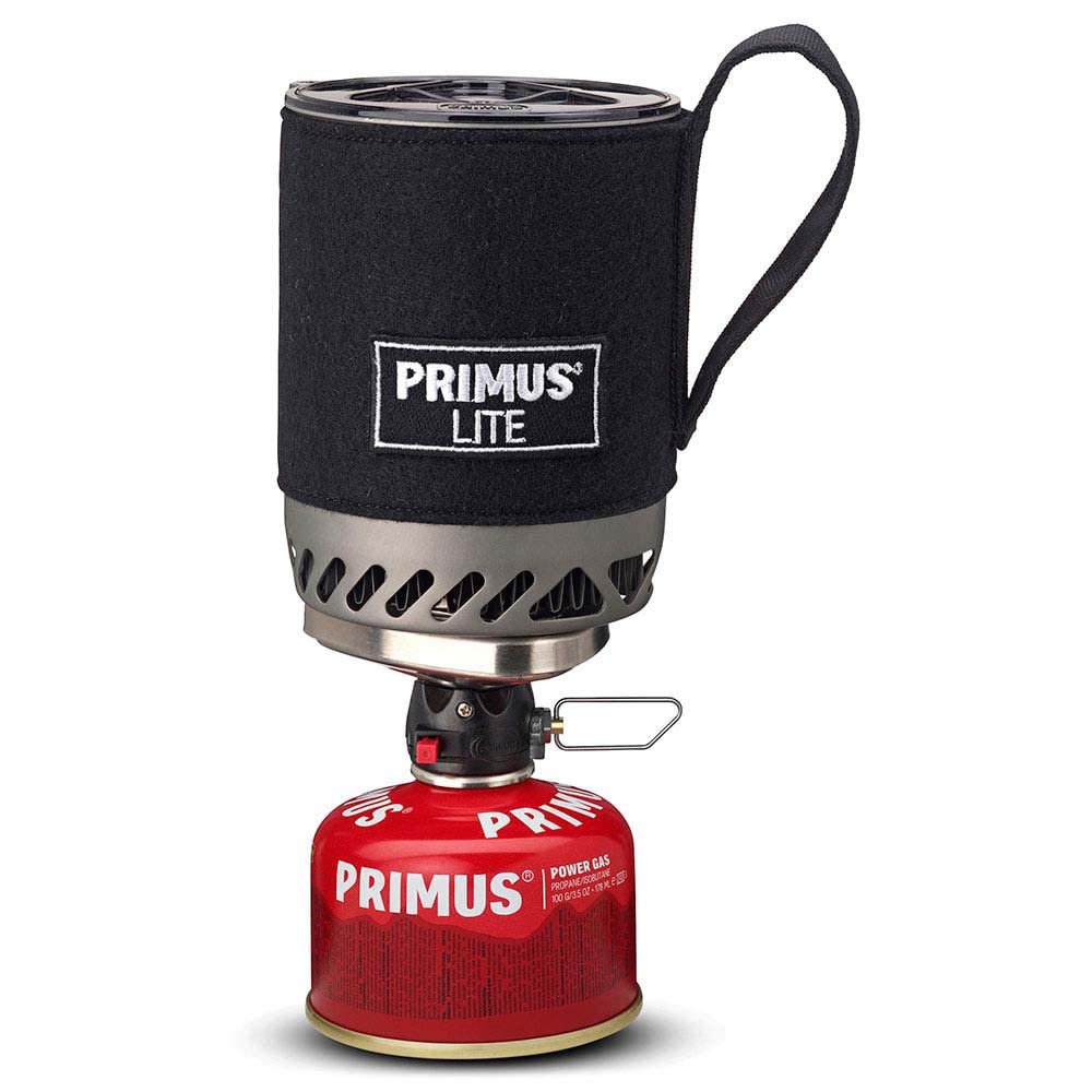 Primus Fornello a gas portatile da campeggio, sistema Lite, leggero, 350 g, con pentola da 0,5 l, 1500 W con accensione integrata, prodotto in Europa