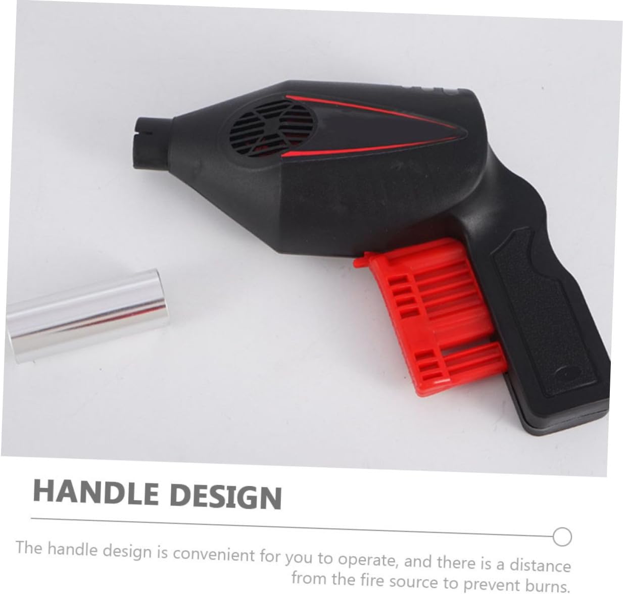 Handheld Barbecue Fan Manual Portable ABS Metal Black for Camping