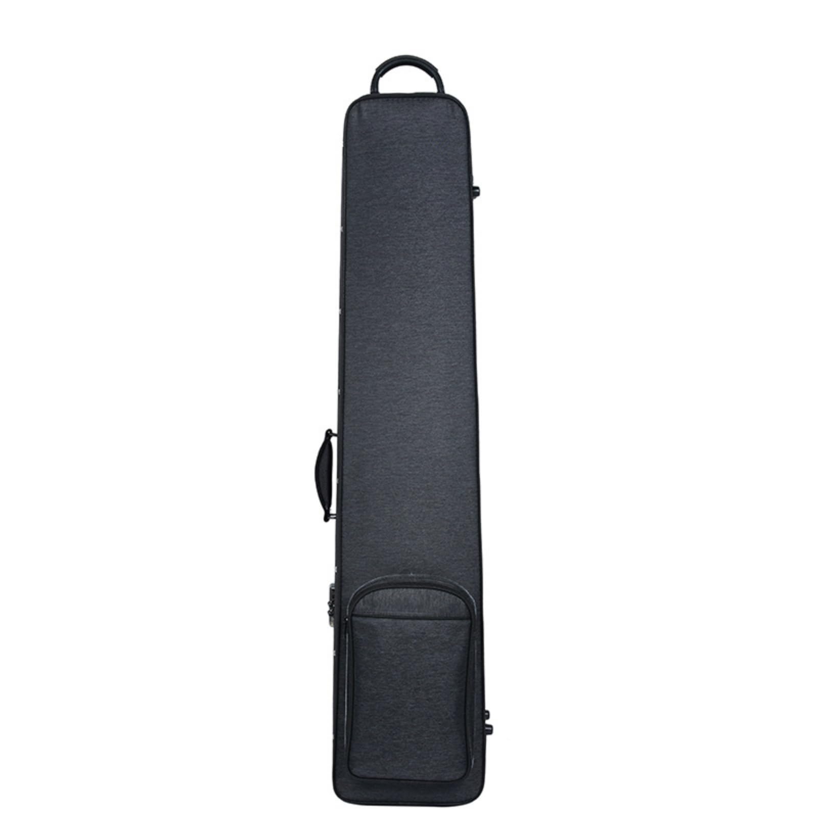 Ronyme Guqin Tasche Rollkoffer Instrumentenkoffer Instrumententasche Hülle aus Oxford mit Rollen Und Tragegriffen Staubschützend mit Reißverschluss Und, Leinenoptik Schwarz Mit Rollen