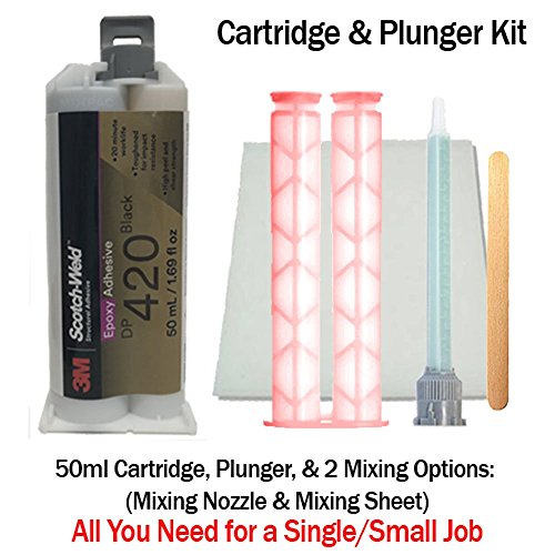 3M ScotchWeld DP420 Black 20-Minute Toughened Epoxy Adhesive Plunger Kit (50ml w/Hand Plunger)