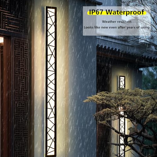 Applique murale LED extérieure 100cm noire IP67 dimmable - 3