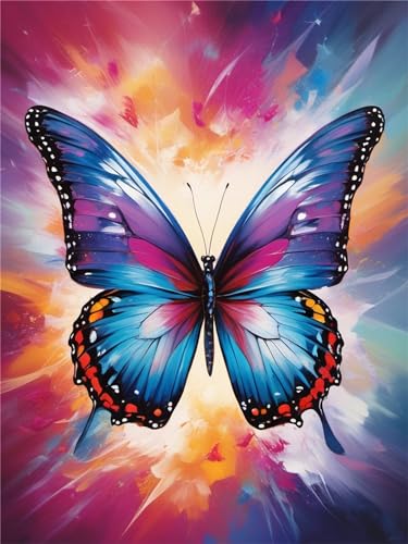 Diamond Painting Papillon géant 90x120cm pour décorer un salon chaleureux en famille