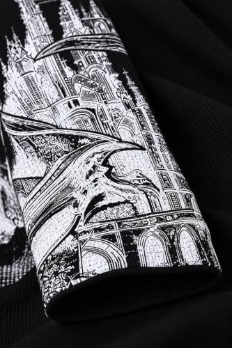 HYPE BORN Men's Black Oversized Long Sleeve Waffle T-Shirt - Image 5