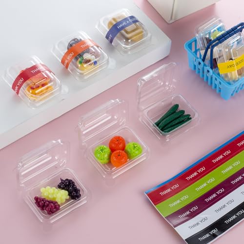 75Pcs Miniature Supermarket Food Lunch Box Dollhouse Kitchen Set Mini Takeaway Snacks Resin Fruit Crisper Accessories Bread Pretend Play Toys Grocery Store Kids Shopping Model Tableware Vegetables
