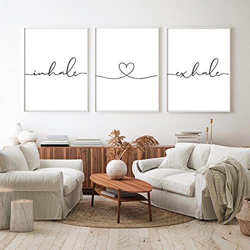 Poster Inhale Love Exhale minimaliste pour insuffler amour et sérénité chez vous - 2