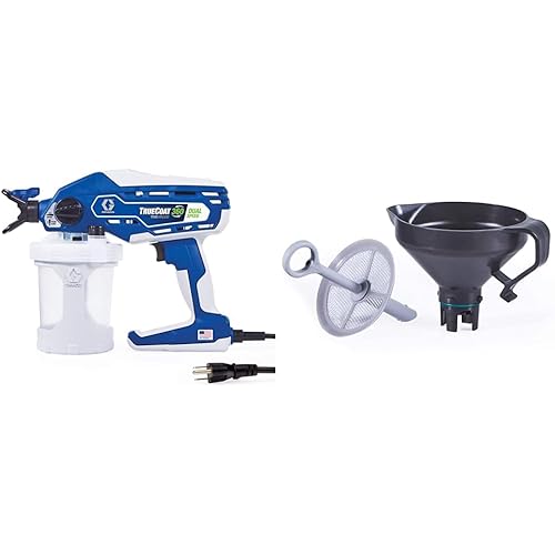Graco 26D281 TrueCoat 360 Dual Speed Paint Sprayer & FlexLiner Strainer and Funnel System Bundle