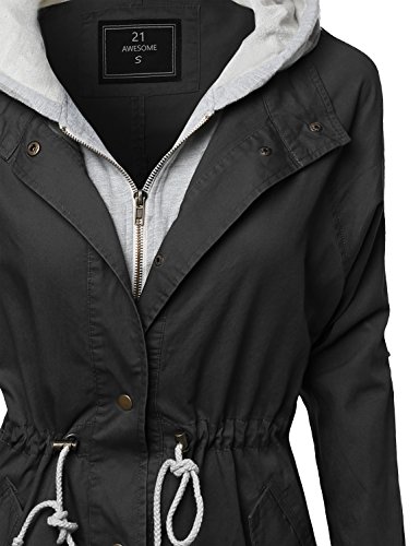 Awesome21 Women's Causal Boyfriend Over-Sized Utility Anorak Jacket3