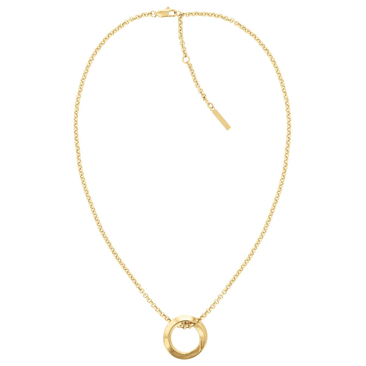 Calvin KleinCollar para Mujer, Colección Twisted Ring de Acero Inoxidable