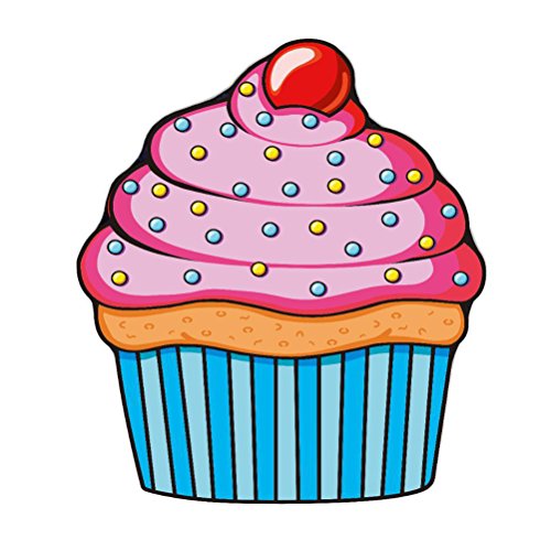 Umily polyester 150 * 150cm Serviette de Mat ronde Couverture de plage circulaire Toile de plage Maillot-Cupcake