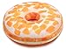 Alsino Donut Kissen Doughnut Dekokissen Sitzkissen Kuschelkissen Donutkissen groß, Variante wählen:Ki-d03 Früchte orange