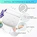 Essort Bathtub Pillow, Large Spa 3D Air Mesh Bath Pillow, Luxury Comfortable Soft Bath Cushion Headrest, for Head Neck Shoulder Support Backrest, Fits Any Size of Tubs（White）