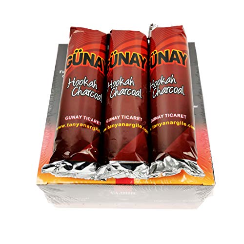 RMAN® Shisha Kohle Hookah Wasserpfeife Smoking Kohle Holzkohle Schnellzündend 40 mm 16 Rollen 160 Stück – Bild 7