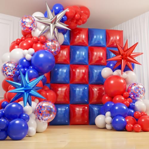 Arche de ballons tunnel double face et fond mural aluminium scintillant pour un photobooth réussi