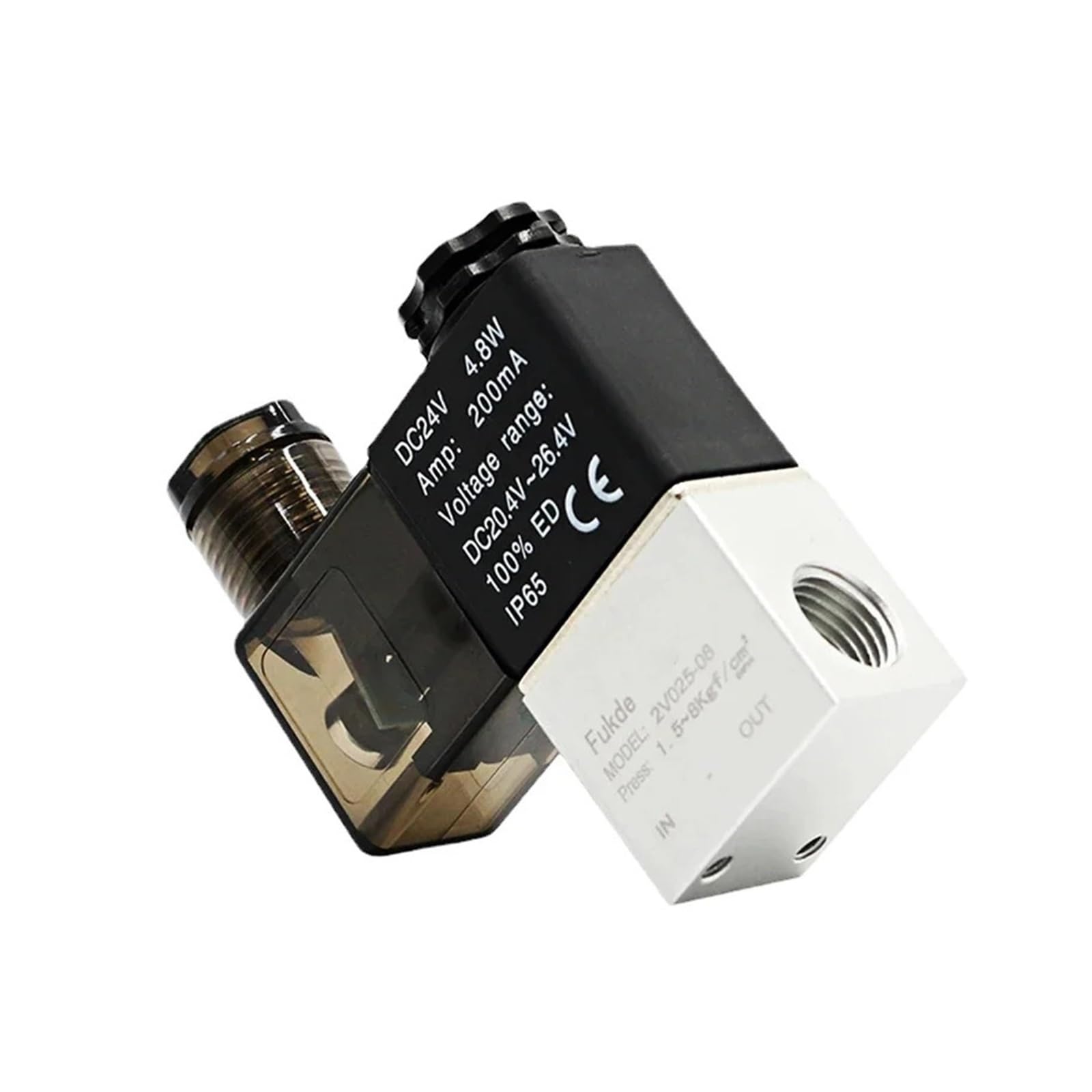 PXQCHAVLN Air Solenoid Valves 2V025-08 2 Position 2 Port 1/4" Normally Closed Valv Pneumatic Solenoid Valve 12V 24V 110V 220V(2v025-08 W 2pcs 602,DC24)